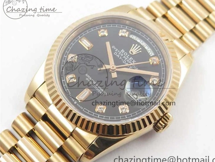 Maker Day-Date 128239 RG Black on Crystral Edition Bracelet RG Best Dial Markers 36 Bp President 1221